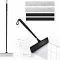 2 in 1 Window Squeegee with Adjustable Telescopic Pole, Shower Glass Squeegee for Indoor Outdoor Windows, Glass Doors, Shower Stalls, Car Windshield, Bathroom Tiles and Hard Floors