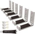 Wall Hooks for Hanging Folding Coat Hooks 6 Pack Heavy Duty Wall Mounted Hook Hangers for Key Coat Towel Hat Bag Backpack Headphone in Door Bathroom Closet with Adhesive Screws (Silver)