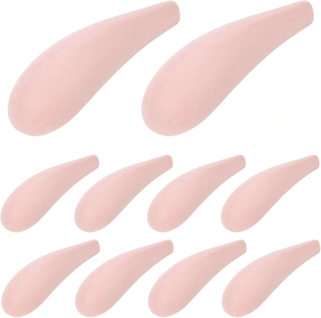 Shoulder Pads for Hangers – 10Pcs Velvet Hanger Shoulder Form Shaper, Plastic Flocking Protectors for Velvet Hangers with 0.2 Inch Thickness, Non-Slip Design (Pink)