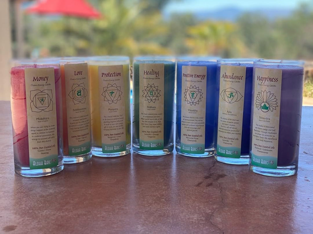 Premium Scented Candle Hand Made Chakra Energy Jar | 11 Oz Jar | Love, Svadhishtana| Yoga, Prayer & Meditation Candle | Long Burn 60 Hours | Essential Oils of Cedar, Spruce & Rosemary | Aloha Bay