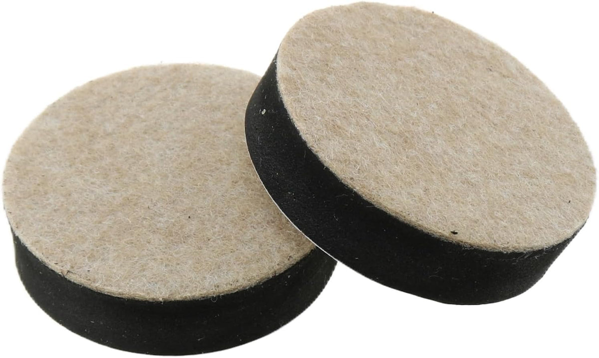 MEETOOT 8-Pack Self-Adhesive Furniture Bed Leg Risers, Round Table Foot Pads Raise 1/2 Inch Height with Felt Pads, Black