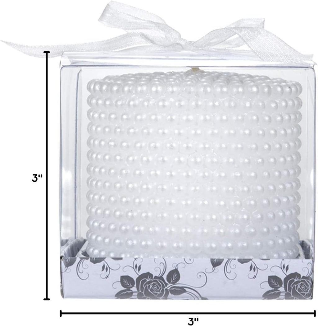 Mega Candles Unscented Round Pearl White Pillar Candles, Hand Poured Premium Wax Candle 3 Inch x 3 Inch, Home Décor, Wedding Centerpieces, Decoration, Occasions, Events, Festivities, Party, Gifts