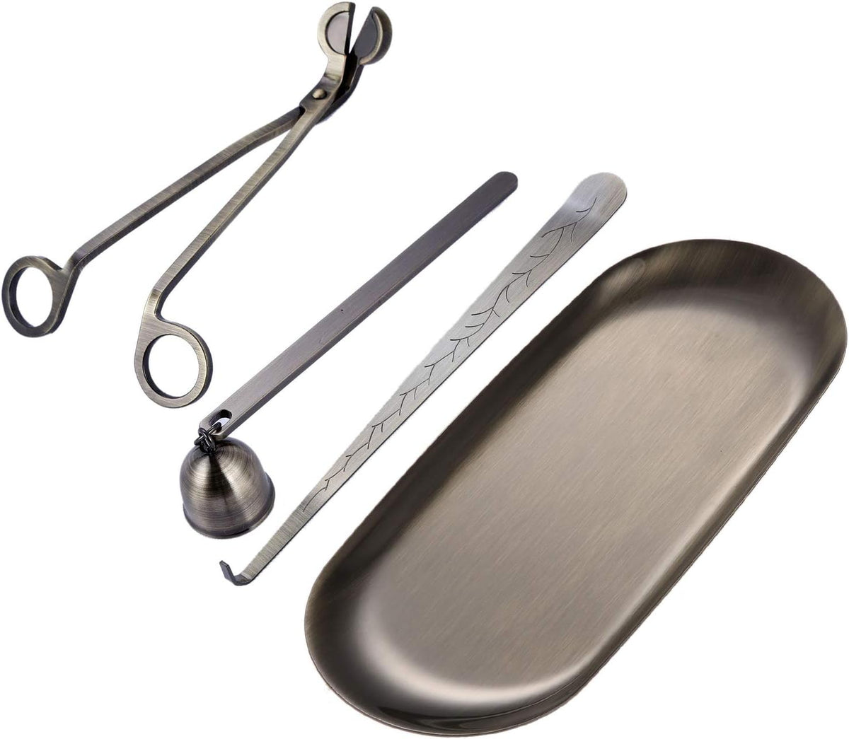 4-in-1 Stainless Steel Candle Care Kit for Candle Lovers, Bronze