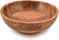 Kaizen Casa Decorative Wooden Bowl for Living Room Decor – Hand Carved Acacia Wood Bowl, Centerpiece Accent, Rustic Coffee Table Decor, Entryway Table Decoration (7" X 7" X 3")