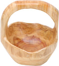 Wooden Fruit Basket Kitchen Serving Tray Decorative Bowl Appetizer Tray Creative Root Carving Bowl Snack Plate for Parties Style