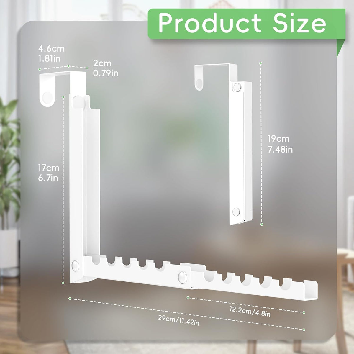 Foldable Over the Door Hooks, Over the Door Hanger for Space Saving