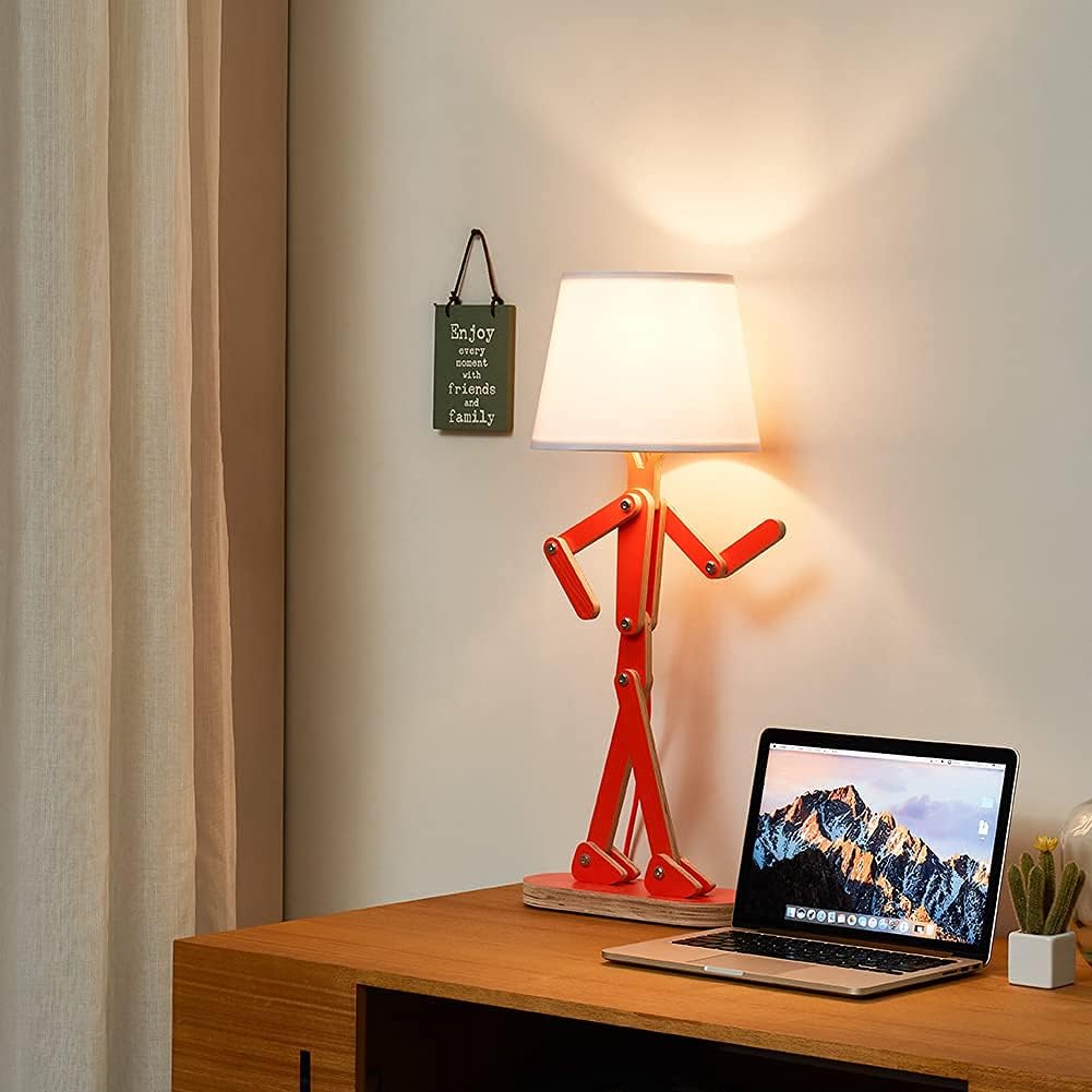 Fun Desk Lamp for Bedroom Kids Room, Oran Orange, Bulb Included