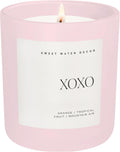 Sweet Water Decor XOXO Scented Candle, 15oz Pink Matte Jar, Soy Wax
