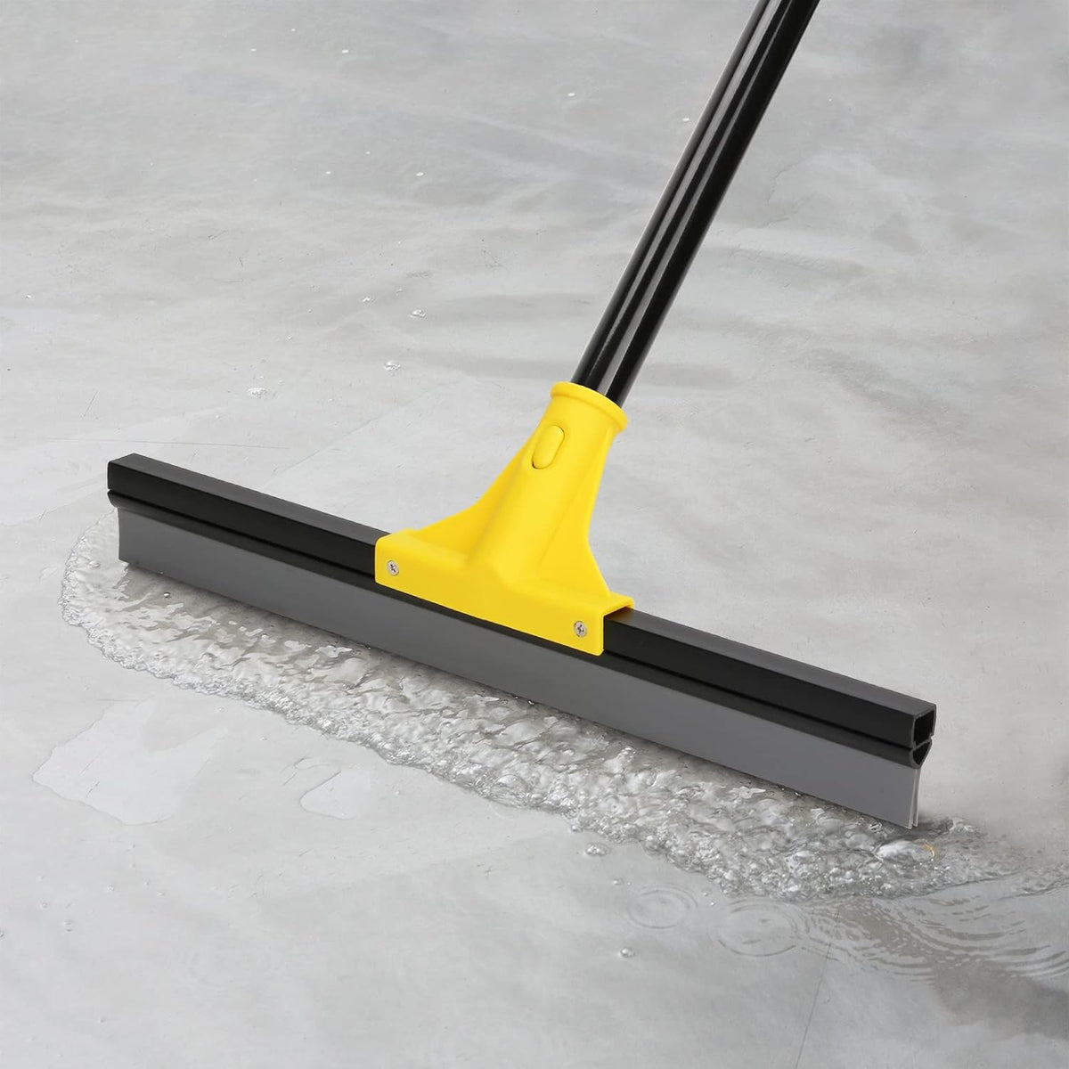 Squeegee Broom for Floor, 18'' Heavy Duty Water Wiper with Long Handle