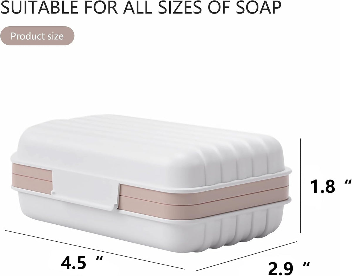Travel Soap Container, Portable Travel Soap Case with Lid (3pcs 3 Color)
