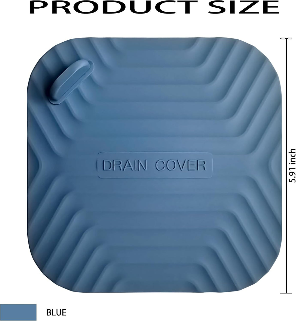 2 Pcs Blue Shower Drain Cover Tub Stopper(5.9 x 5.9 Inch)