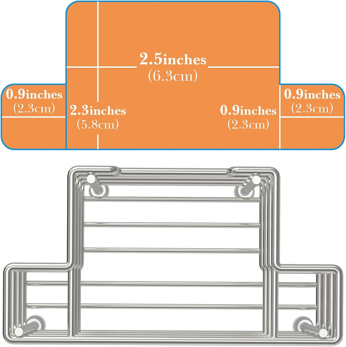 Linkidea Self-Adhesive Toothbrush Holder, 3-Slot Stainless Steel Stand