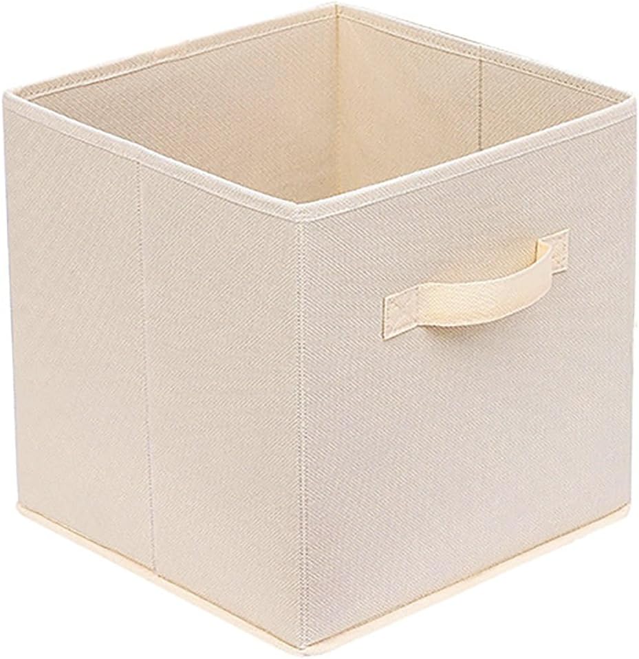 Fabric Storage Bins 10.6 x 10.6 x 11 Storage Cubes 1 Pack Warm Beige