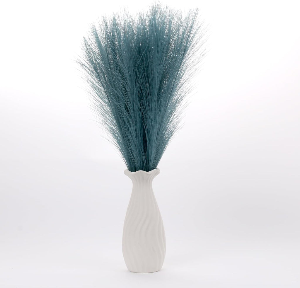 Faux Pampas Grass Decor ， 21.7 Inch Artificial Pampas Grass Blue Reed Grass, Vase Filler for Home Decor, Room, Bathroom, Wedding, Table Centerpiece - 20PCS