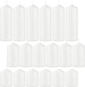 18-Pack White Pillar Candles Bulk Set, 2x3, 2x4, 2x6 Inch