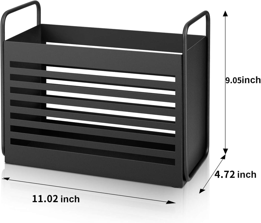 Metal Magazine Rack for Living Room, Modern Iron Magazine Holder Organizer with Sturdy Frame, Freestanding Newspaper and Book Storage Stand for Home Office Bedroom