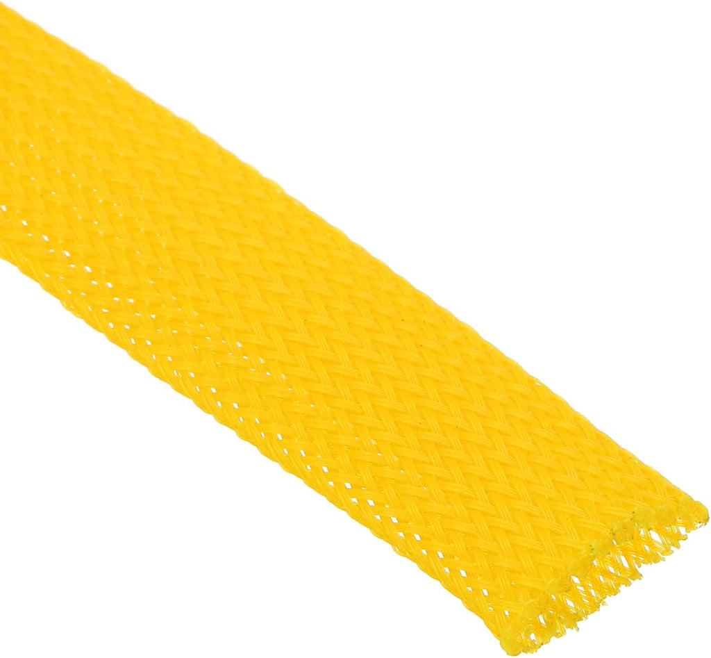 uxcell Expandable Sleeving,1-inch 25ft Cable Sleeve, Yellow