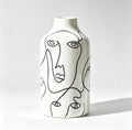 Kimdio Ceramic Vase for Home Decor, Abstract Irregular Design Flower Vase, Living Room Decor Minimalist Decorative Vases for Pampas Grass