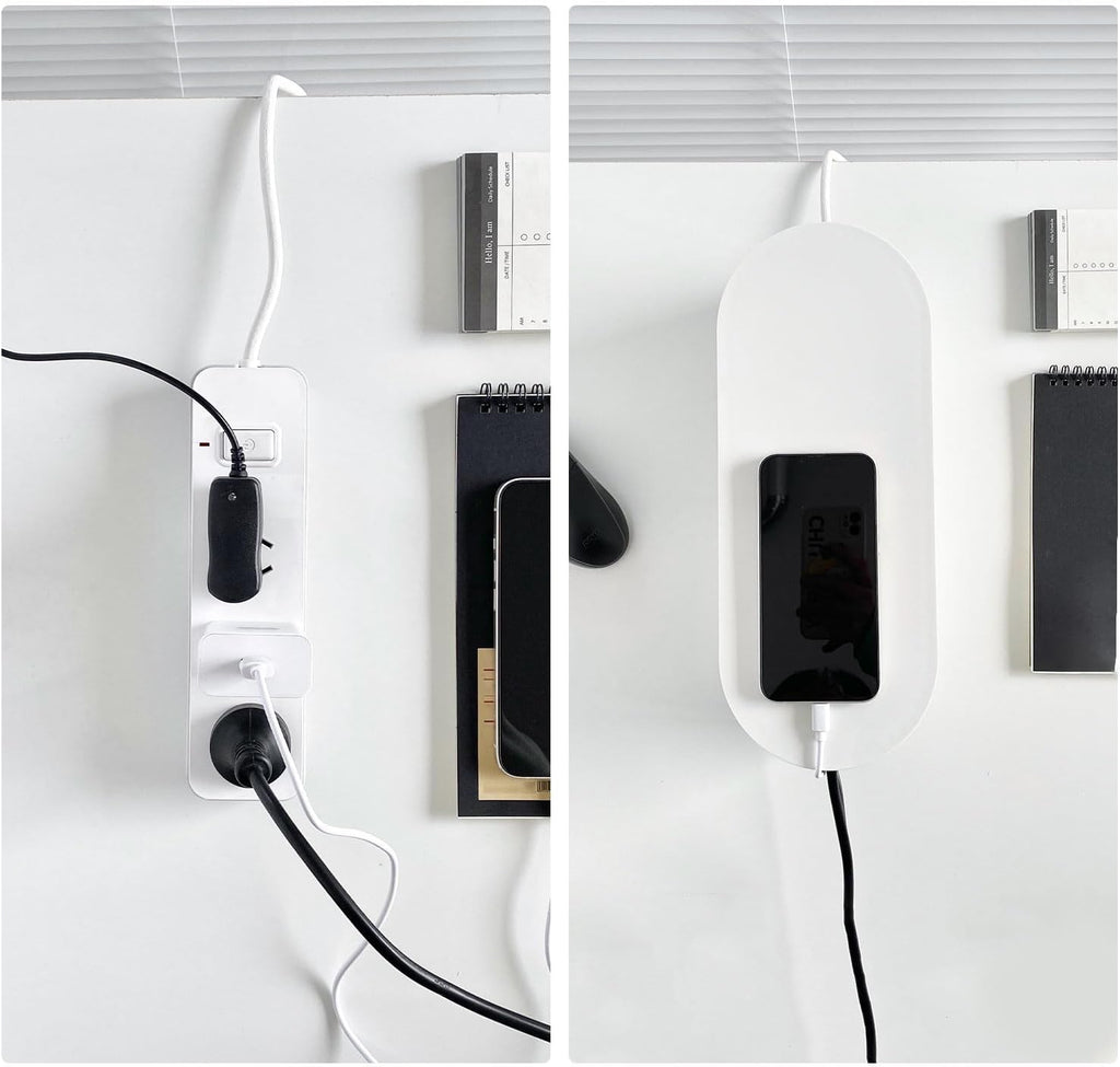 Cable Management Box, White, Large, 2 Pack