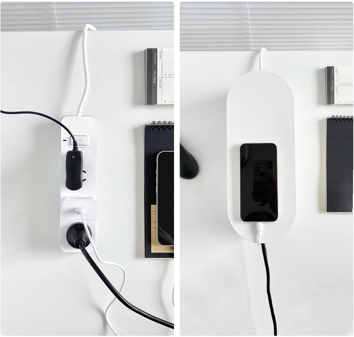 Cable Management Box, White, Large, 2 Pack