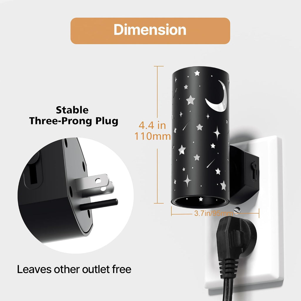 LED Night Lights Plug into Wall, Bright Nightlights, Black Stars