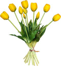 10 Pcs Fake Tulips Tulips Artificial Flowers(Yellow)
