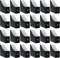 Limitliho 24 Pack Black Cardboard Magazine File Holder for Desk or Shelves
