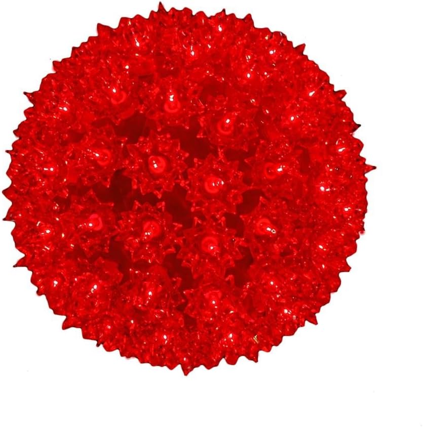 Novelty Lights 7.5in 100 Light Red Starlight Sphere, Christmas Ball Lights