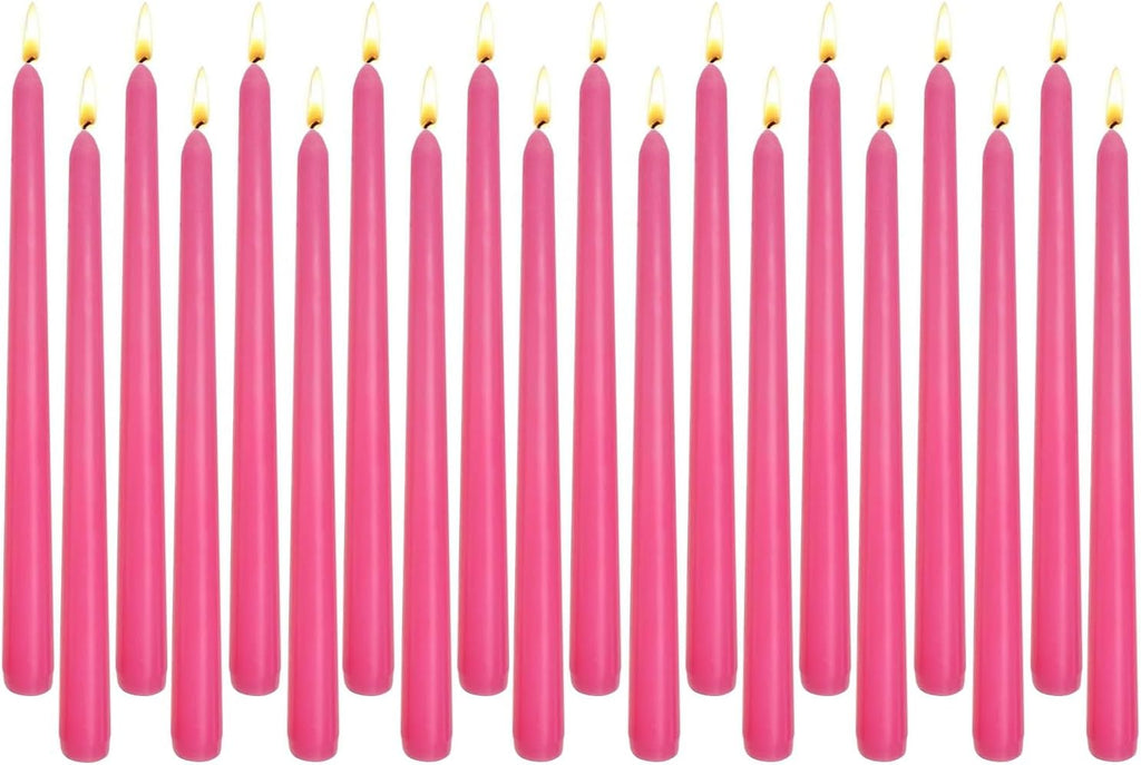 Hot Pink Elegant Taper Candles for Romantic Home Décor and Events