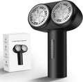 Fabric Shaver, Dual Motor Electric Lint Shaver for Clothes, 6 Blades, Black