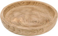 NIKKY HOME 12" Hand Carved Dough Bowls, Paulownia Wood Round Serving Bowl Decorative Wooden Tray, Natural