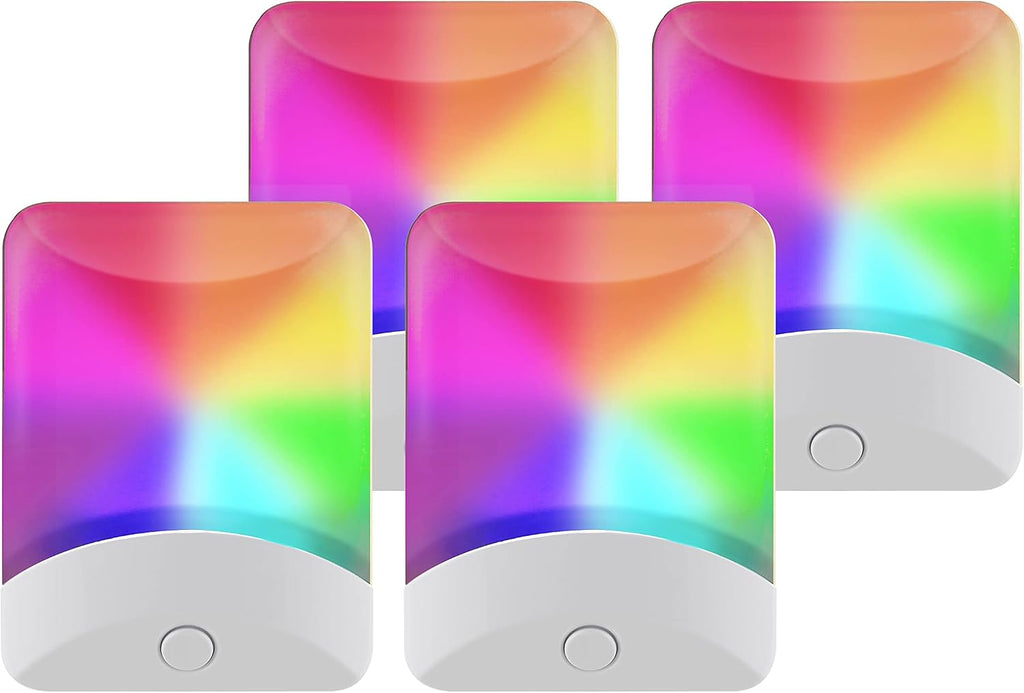 GE Plug in Color Changing Night Light with Dusk to Dawn Sensor, 4 Pack
