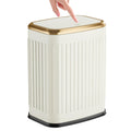 TIPGO Small Bathroom Trash Can with Pop-up Lid, 2.1 Gallon, Cream