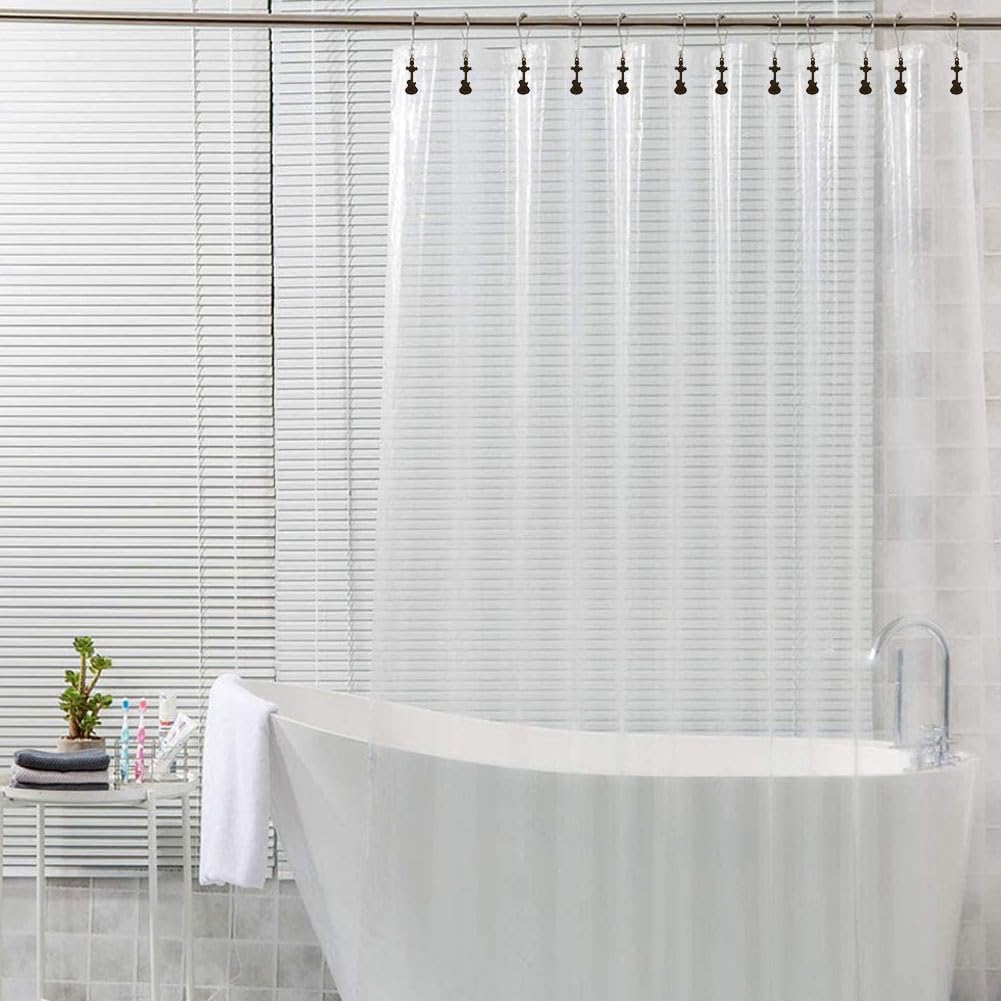 12Pcs Vintage Guitar Shower Curtain Hooks for Bathroom Shower Rod