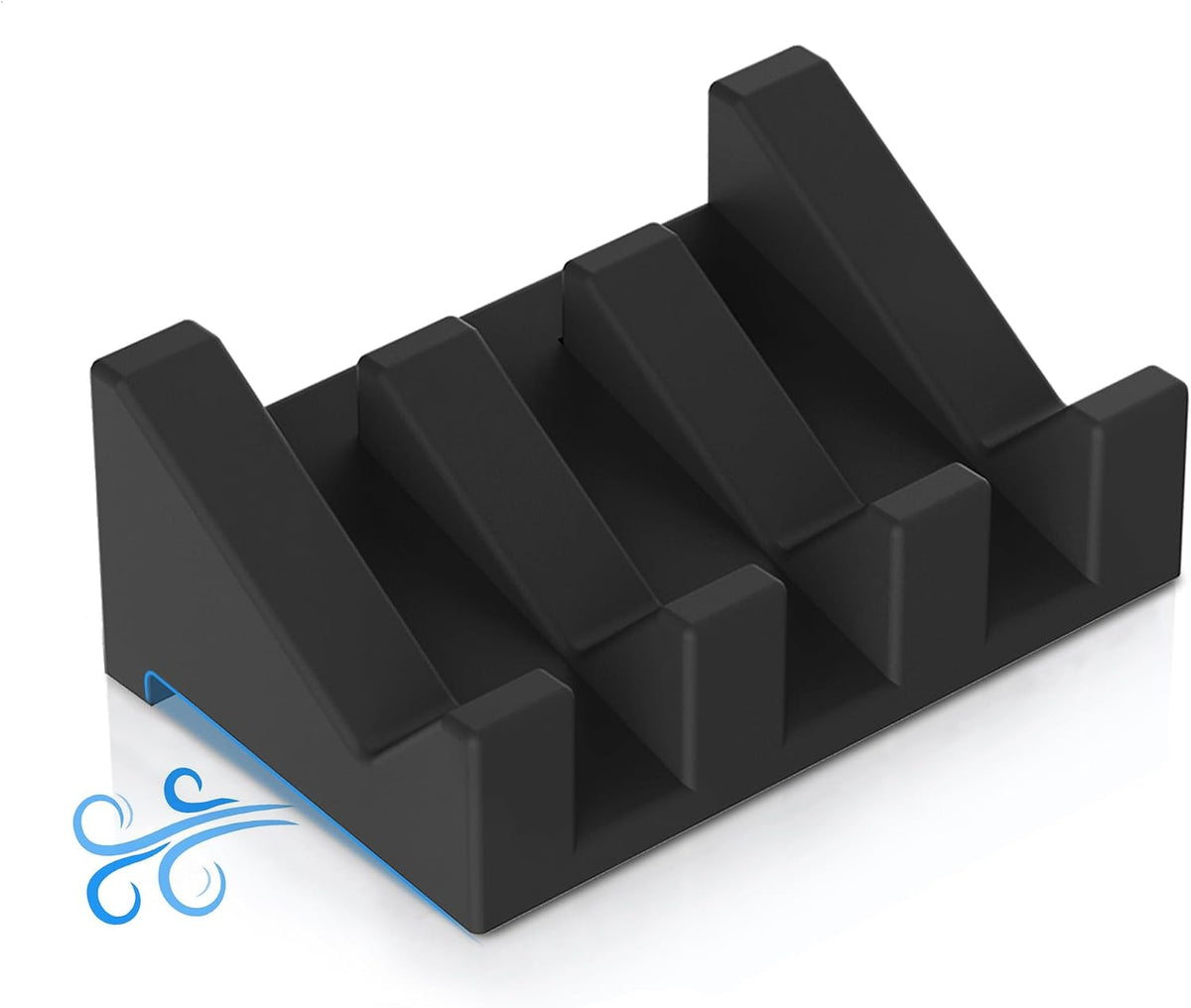 Silicone Soap Dish,1PCS Self Draining Bar Soap Holder for Shower,Black