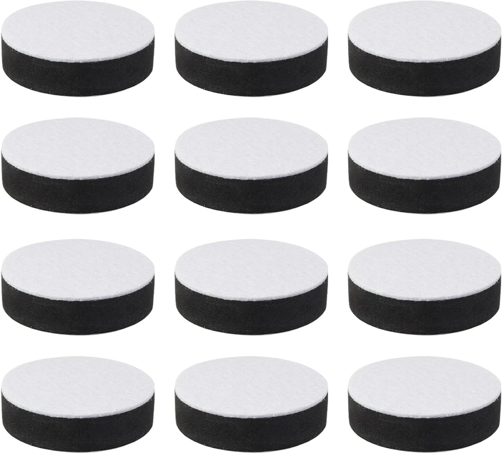 Self-Adhesive Furniture Risers 12Pcs, Round Adds 1/2" Height Black