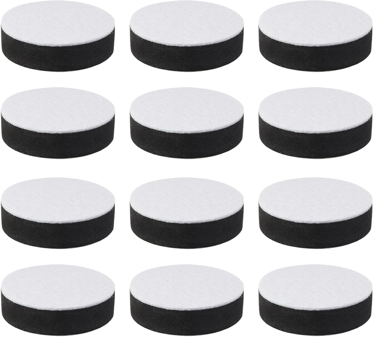 Self-Adhesive Furniture Risers 12Pcs, Round Adds 1/2" Height Black
