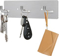 RELBRO Key Holder Wall Mount, Key Rack with 3 Hooks, Small, Silver