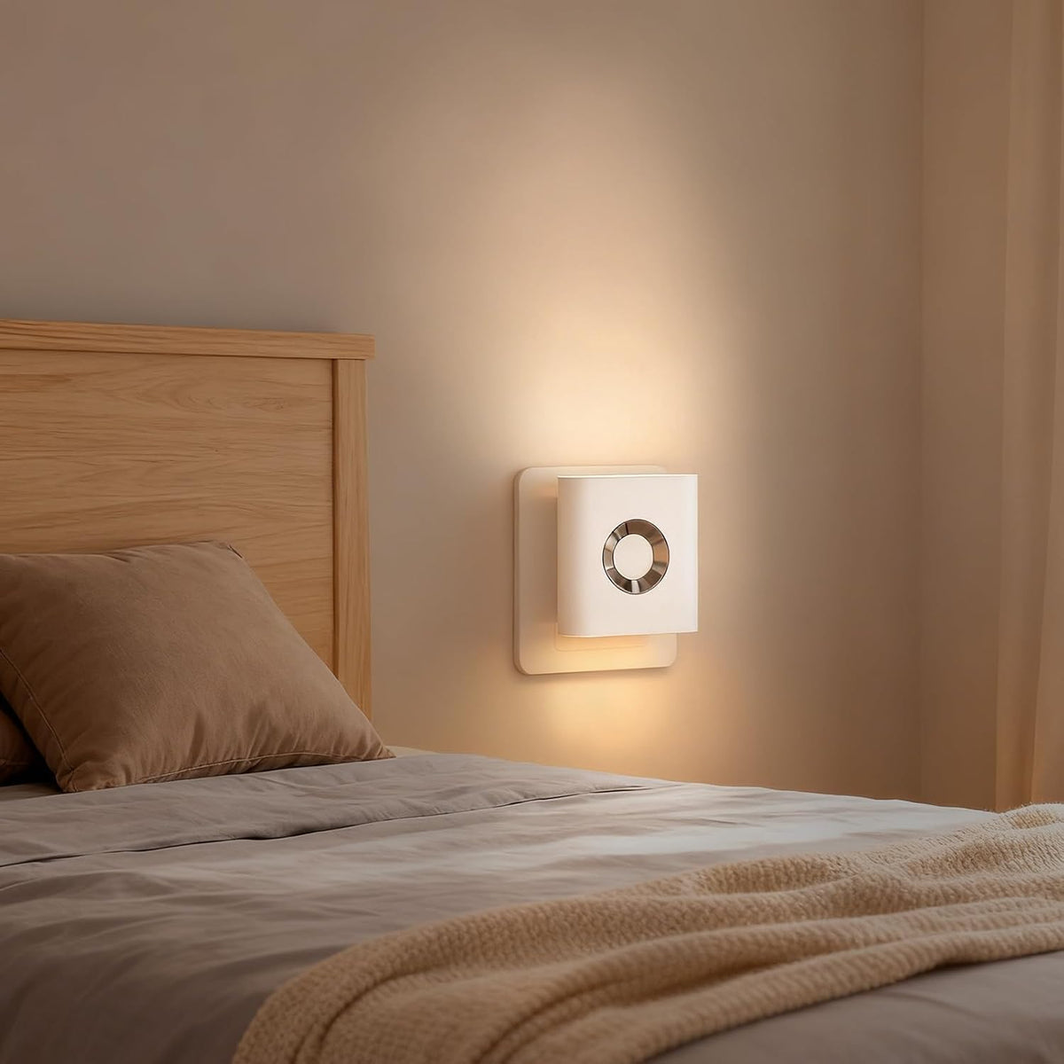 2 Pack LED Night Lights Plug Into Wall,4000K Soft White 0.7W Motion Sensor Night Light,LED Night Light for Bathroom, Adult, Hallway