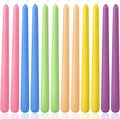 10 Inch Multi-Color Taper Candles for Religious and Spiritual Settings, 12 Pack Unscented Candlesticks in 6 Colors for Holiday, Seasonal Celebration and Home Decoration