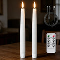 GenSwin Rechargeable Flameless LED Taper Candles Battery Operated Remote