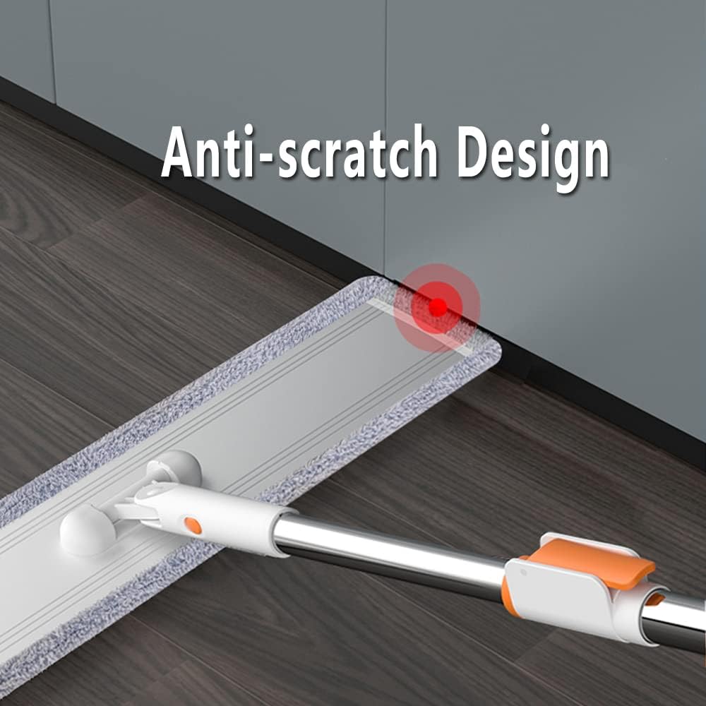 Microfiber Flat Mop 32 in with 4 Washable Pads for Hardwood Floors