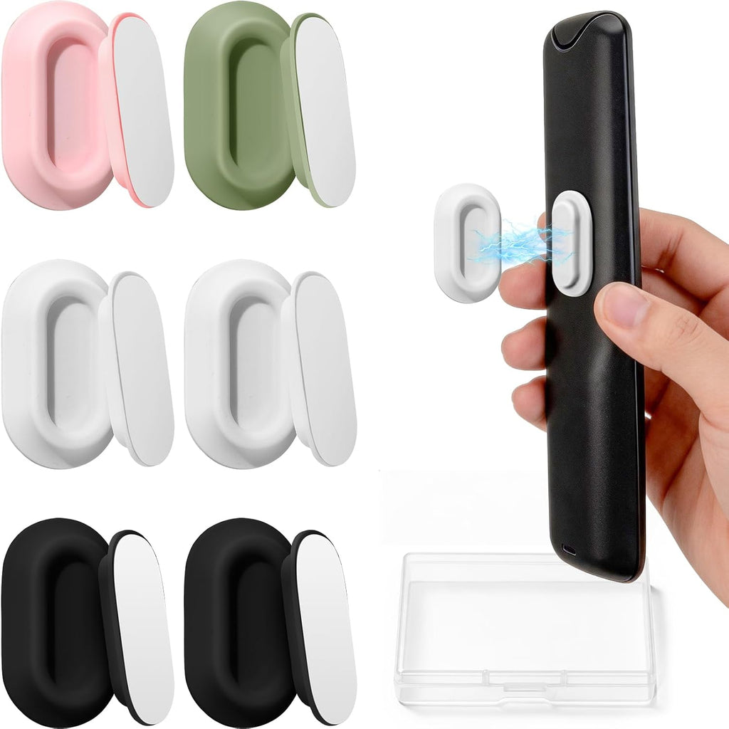 6 Pack Magnetic Remote Control Holder, No-Drill Wall Mount Organizer, Self-Adhesive Silicone Remote Caddy, for Bed,TV, Ceiling Fan Air Conditioner Remotes Rv Storage And Organization, Multicolor