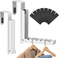 2-Pack Over the Door Hanger Hooks with Extra Anti-slip Pads for Laundry