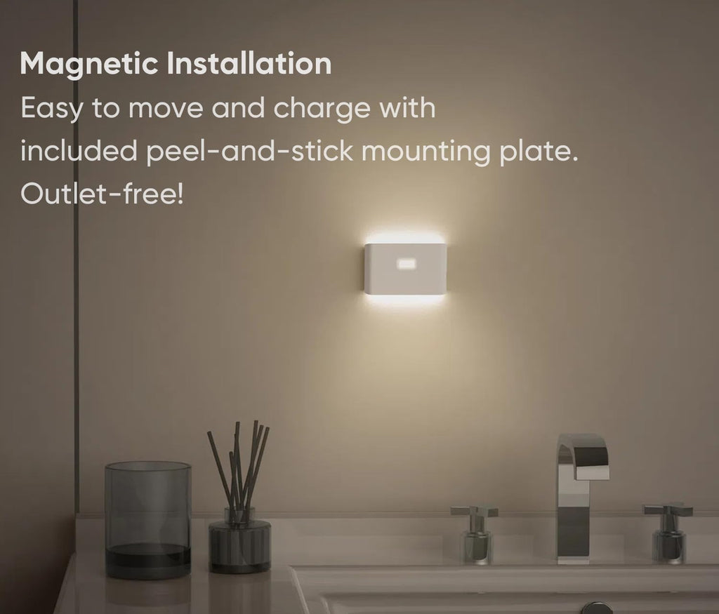 Rechargeable Motion Sensor Magnetic Mount Night Lights, 6 Pack