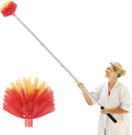 Cobweb Duster with Extension Pole, Medium Stiff Bristles Cobweb Duster Head