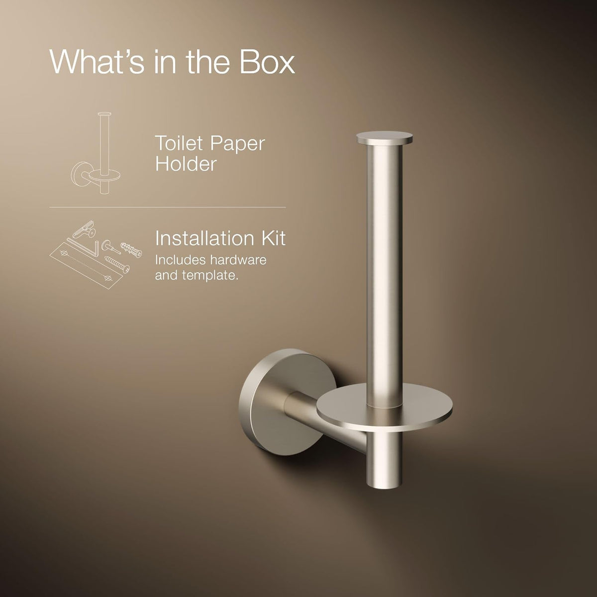 KOHLER Elate Verticle Toilet Paper Holder K-27293-BN Bathroom Accessory