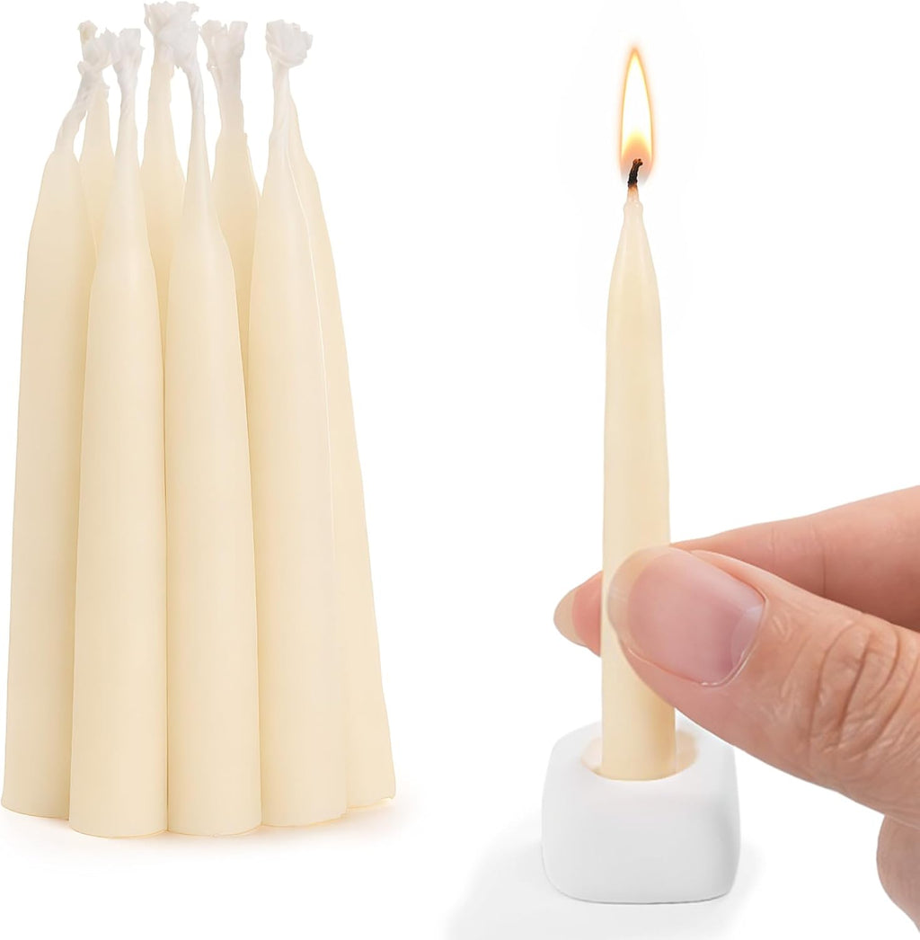 Beeswax Candles 10 Pcs 20 Minute Burning Tealight Candles- White