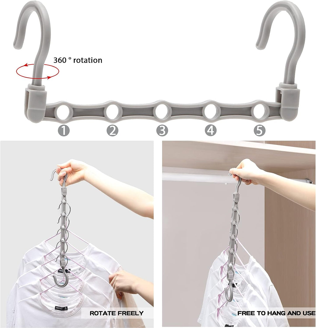 24 Pack Closet Organizers and Storage, Stronger Space Saving Hangers