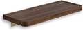 Danpoo 12 inch Floating Walnut wall Shelf, Small Wood Shelf for wall, Waterproof Wooden Shelf for Bathroom